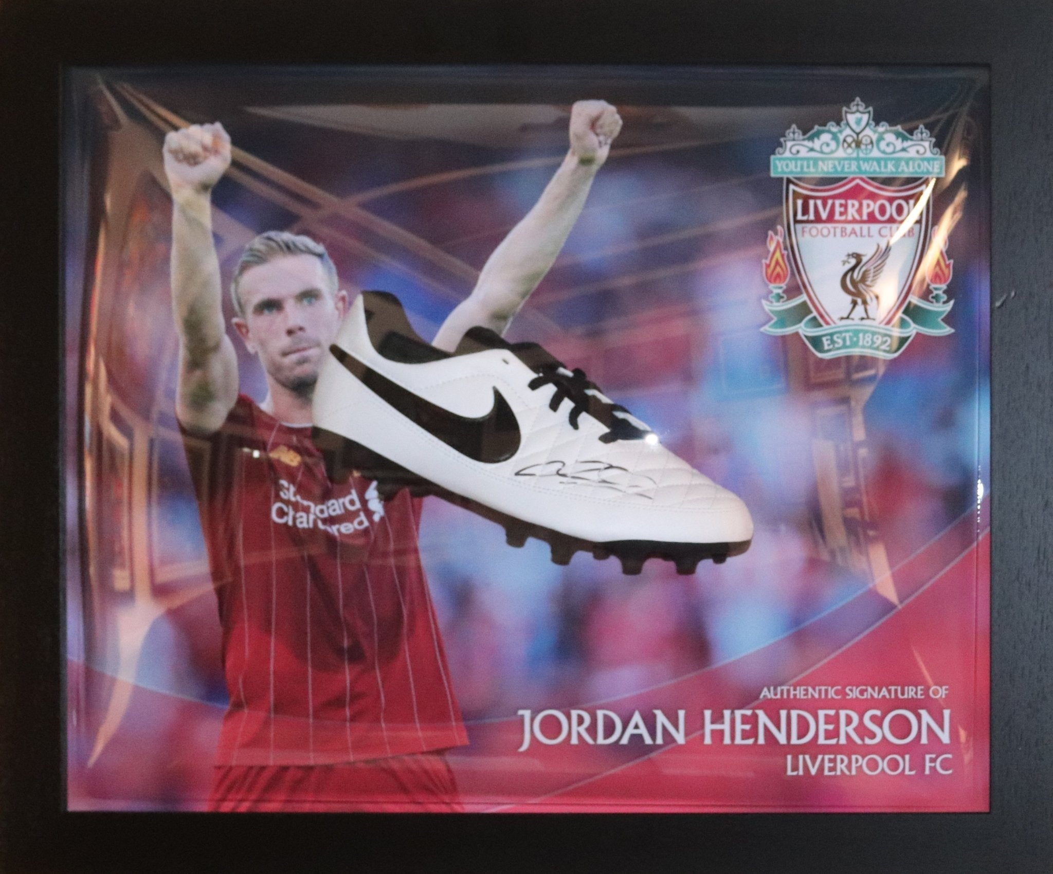 Henderson Signed Liverpool Boot Framed Display - Memorabilia Framers Shop
